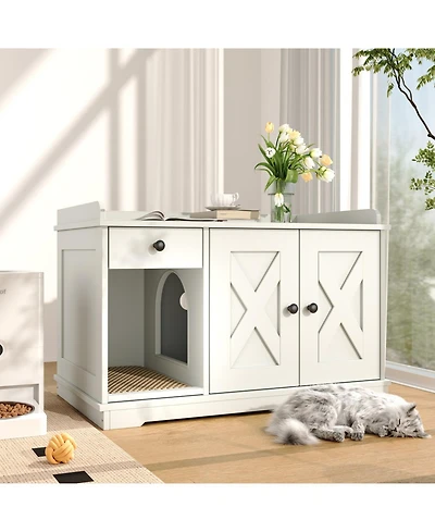 Streamdale Furniture Cat Litter Box Enclosure Furniture
