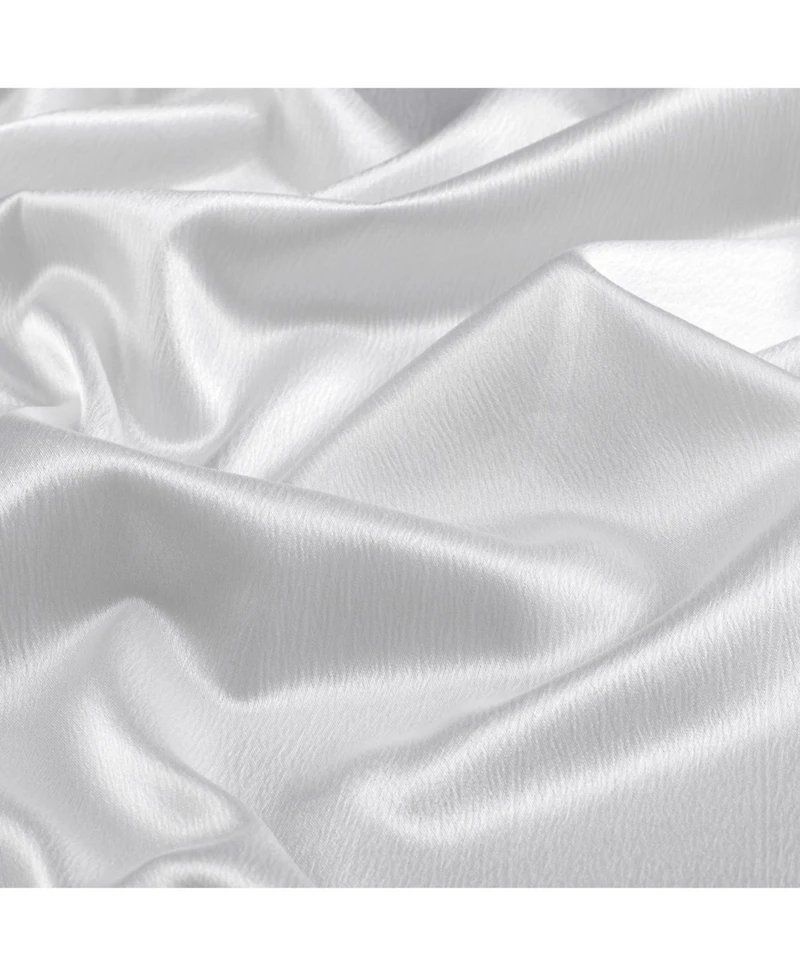 Kate Aurora Ultra Lux Faux Silk Regency Crinkle Rod Pocket Semi Sheer Single Curtain Panel - 52 in. W x 84 L