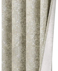 Kate Aurora 2 Piece Metallic Sparkle Thermal Grommet Blackout Curtain Panels
