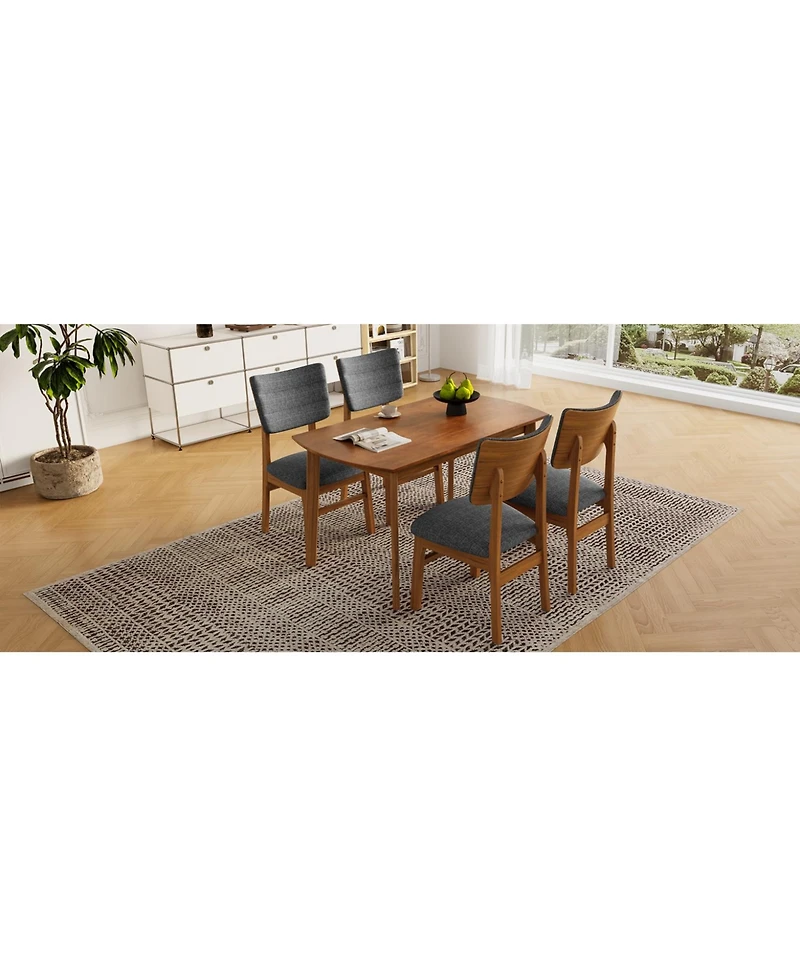 Streamdale Furniture Mid-Century Modern 5-Piece Dining Set