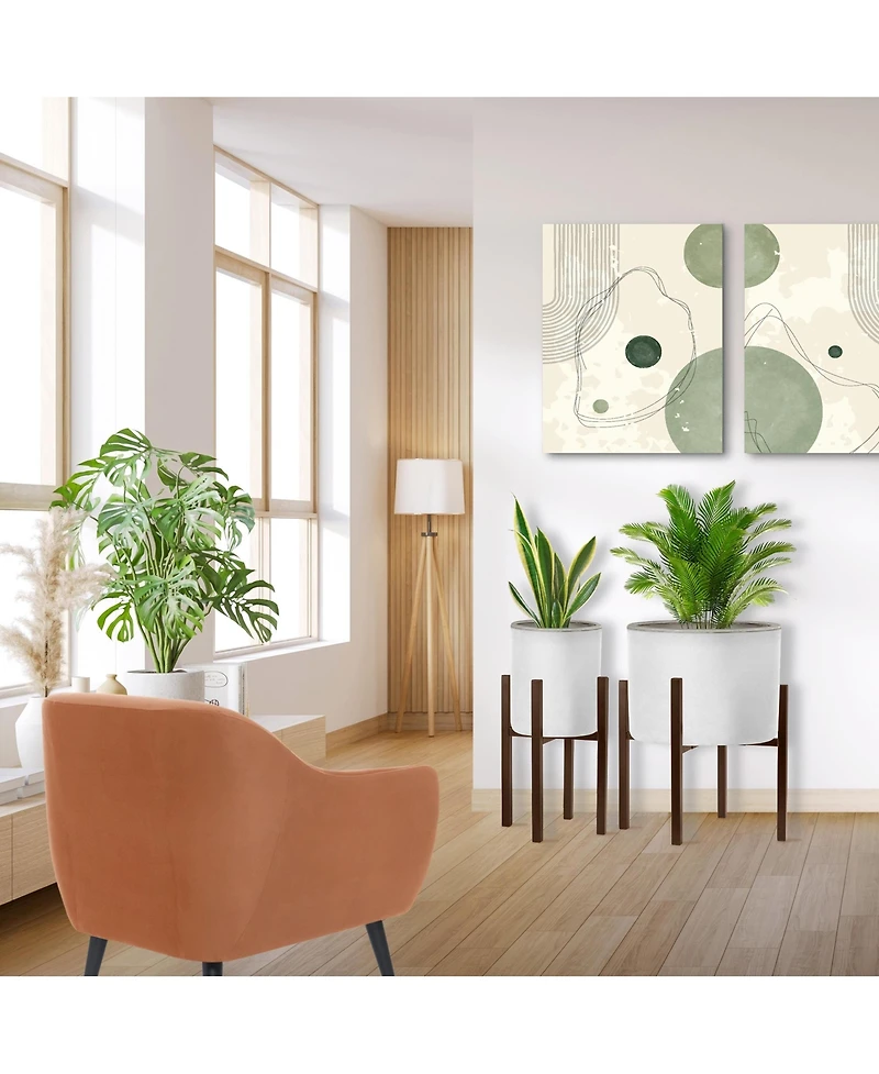 Sorbus 2 Pack Adjustable Metal Plant Stand – Mid Century Style Flower Pot Holder, 10 to 16 Inches Planter Stand for Modern Home Decor, Houseplants