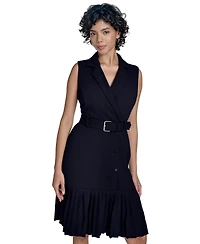 Calvin Klein Women's Collared Sleeveless Sheath Dress