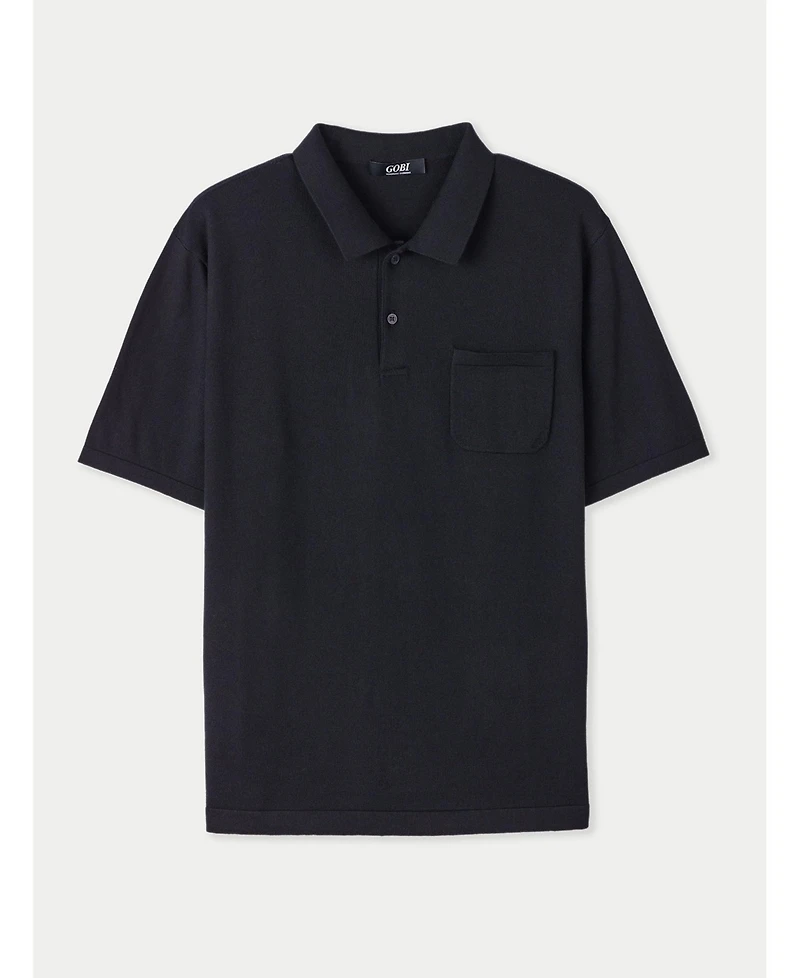 Gobi Cashmere Men's Cotton Silk Blend Polo T-Shirt