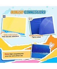 Qaba 6 in 1 Inflatable Water Slide Park with 550W Blower for Kids 3-8 Years