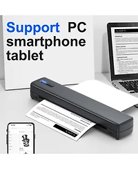 Nelko Portable Printer Wireless for Travel, D810-a Bluethooth Thermal Printer Support for 8.5"x11" Us Letter, Inkless Printer Compatible wit