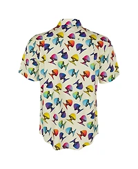 Section 119 Men's Cream The Allman Brothers Band Rainbow Mushroom Button-Down Shirt