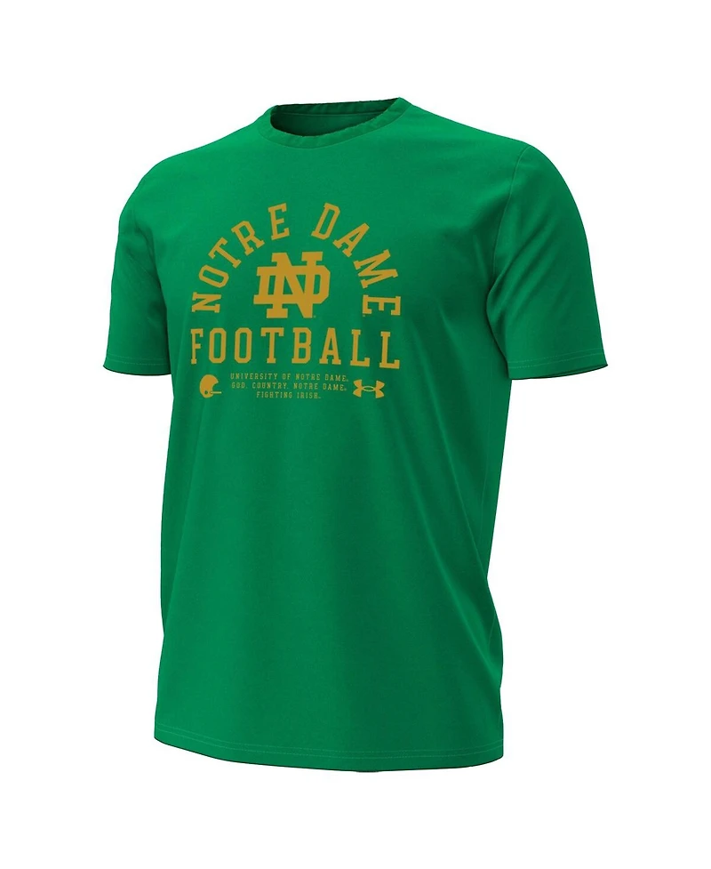 Under Armour Men's Kelly Green Notre Dame Fighting Irish 2025 Sideline Football Performance T-Shirt