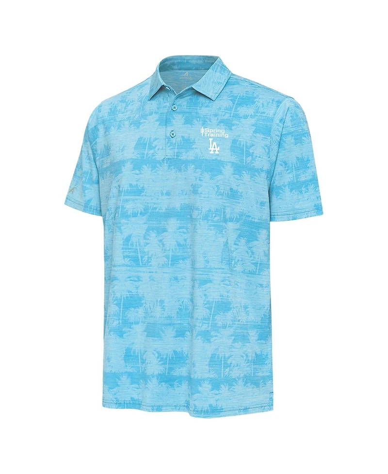 Antigua Men's Blue Los Angeles Dodgers Cactus Spring Training Shadow Polo Shirt