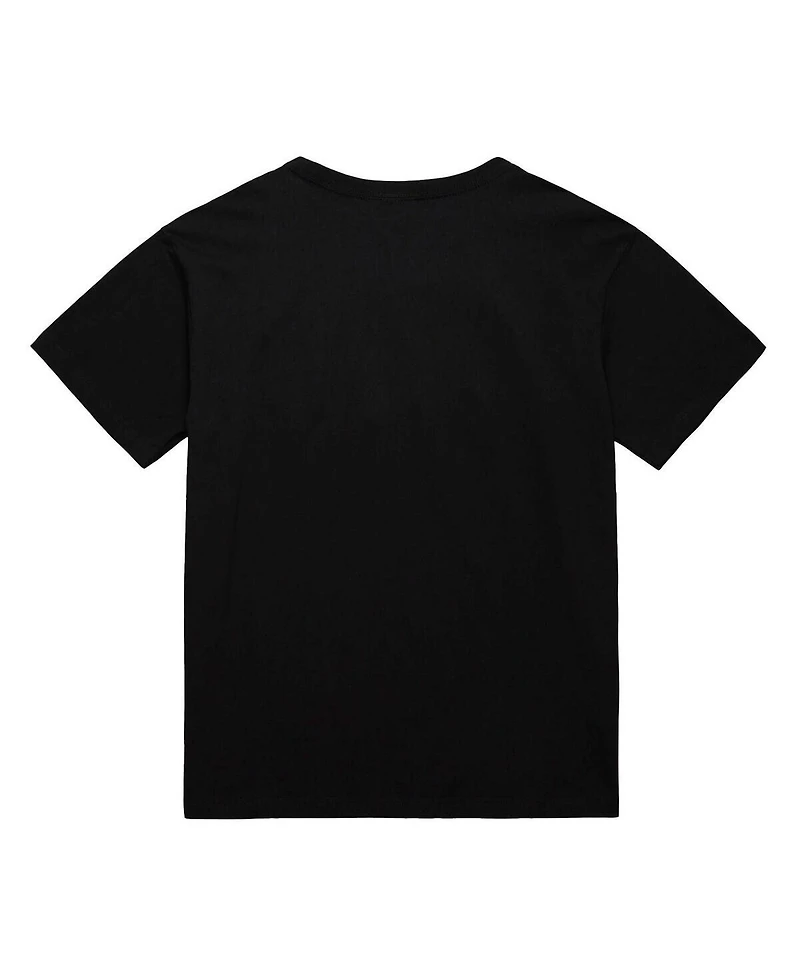Mitchell & Ness Men's Jeremy Lin Black New York Knicks Sanity Logo T-Shirt