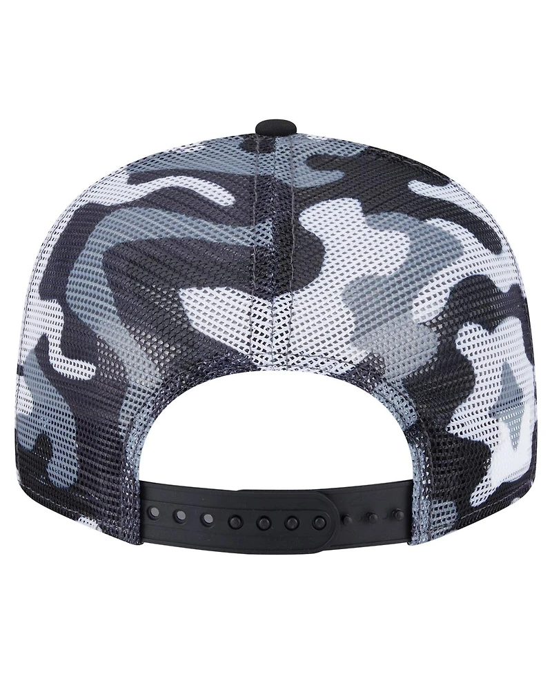 New Era Men's Gray/Black Vegas Golden Knights Camo Meshback 9FIFTY Snapback Hat