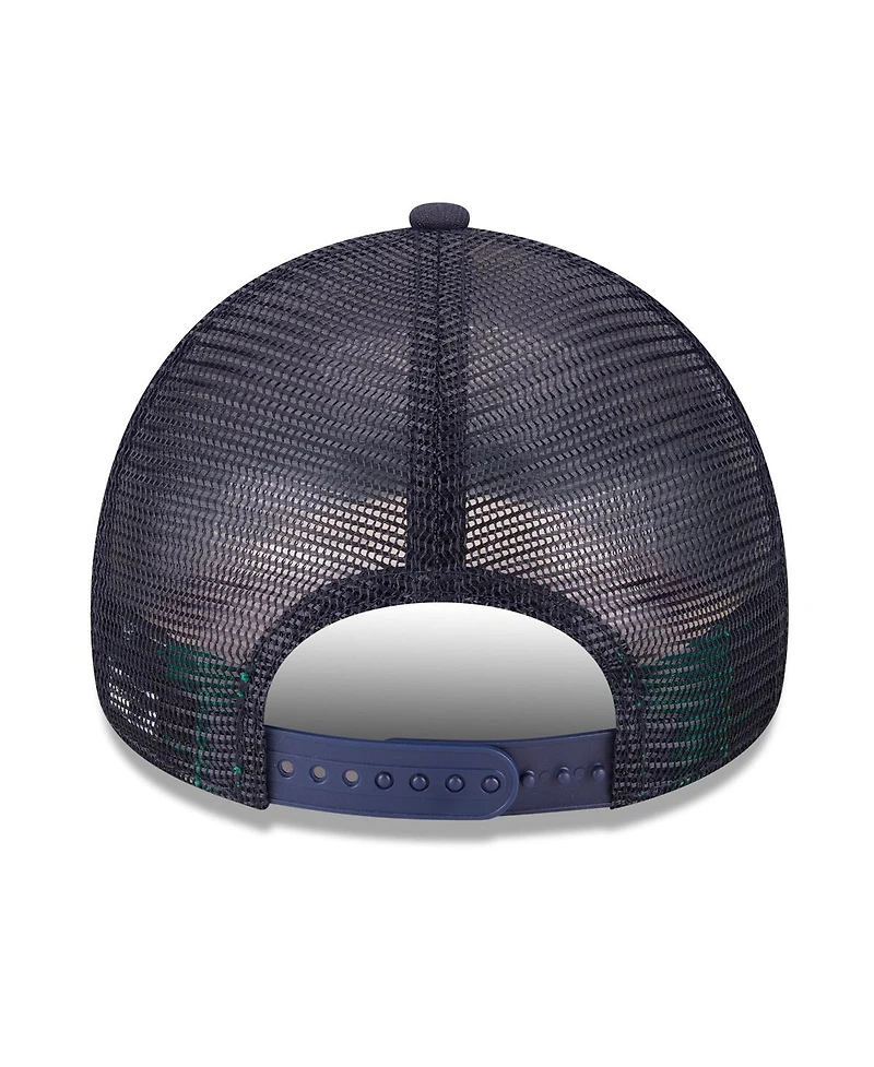 New Era Men's Navy Cleveland Guardians 2025 Big League Chew A-Frame 9FORTY Adjustable Trucker Hat