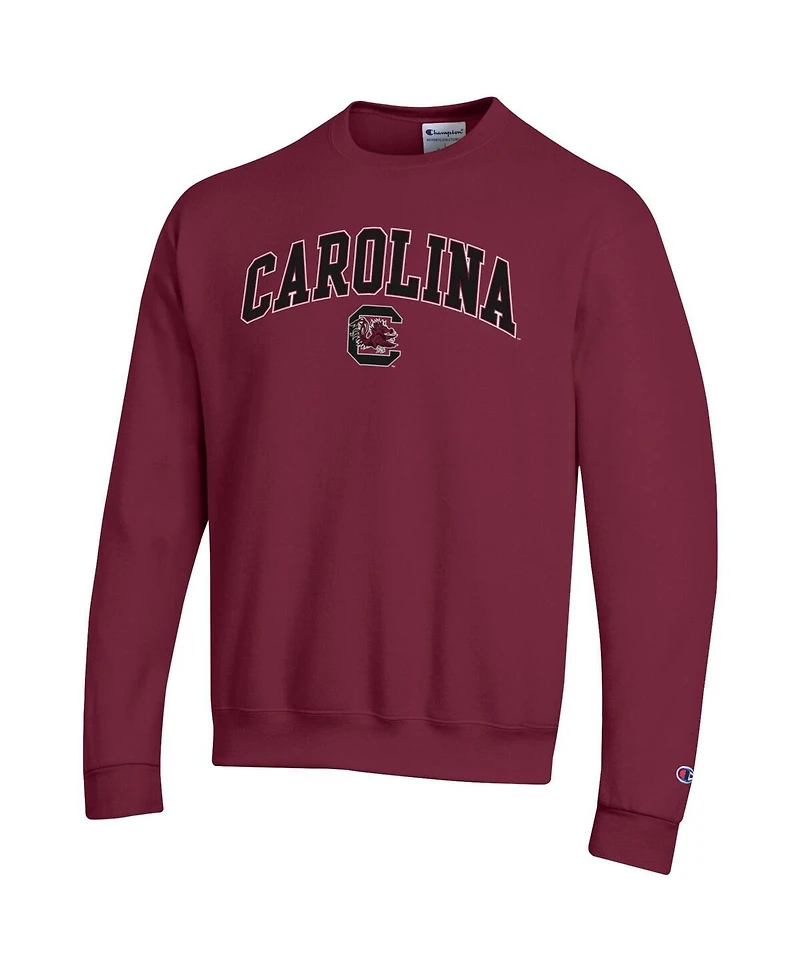 Champion Men's Garnet South Carolina Gamecocks Arch Over Logo Pullover Sweatshirt