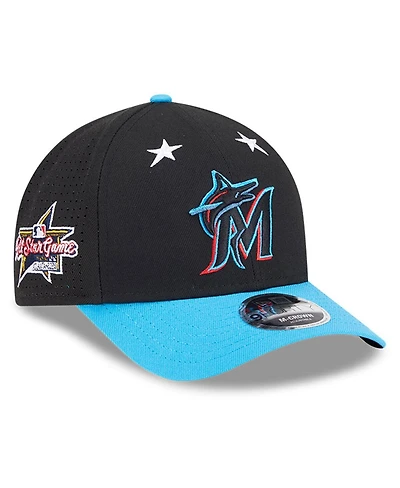 New Era Men's Black/Blue Miami Marlins 2025 Mlb All-Star Game 9FORTY M-Crown Adjustable Hat