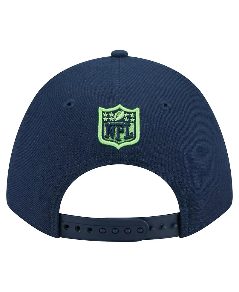 New Era Men's College Navy Seattle Seahawks Team Collection 9FORTY M-Crown Adjustable Hat