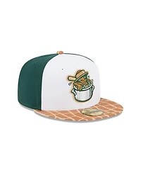 New Era Men's White Charleston RiverDogs Theme Nights 59FIFTY Fitted Hat