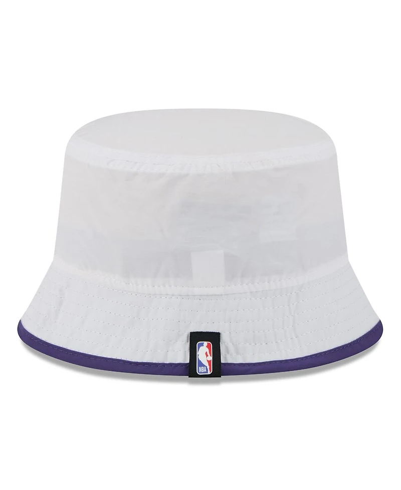 New Era Men's White/Purple Phoenix Suns 2025 Nba Draft Nylon Bucket Hat