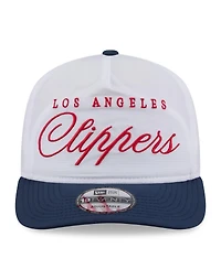 New Era Men's White/Navy La Clippers 2025 Nba Draft On-Stage Nylon 19TWENTY Adjustable Hat