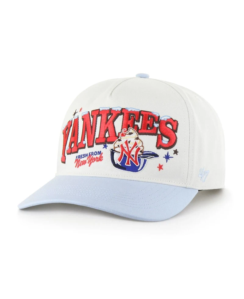 '47 Brand Men's Stone/Light Blue New York Yankees Parlor Hitch Adjustable Hat