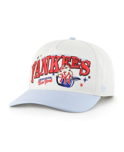 '47 Brand Men's Stone/Light Blue New York Yankees Parlor Hitch Adjustable Hat