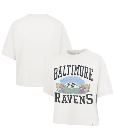'47 Brand Women's Natural Baltimore Ravens Florentina Montauk Cropped T-Shirt