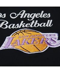 Mitchell & Ness Men's Black Los Angeles Lakers Hardwood Classics Camp Shirt