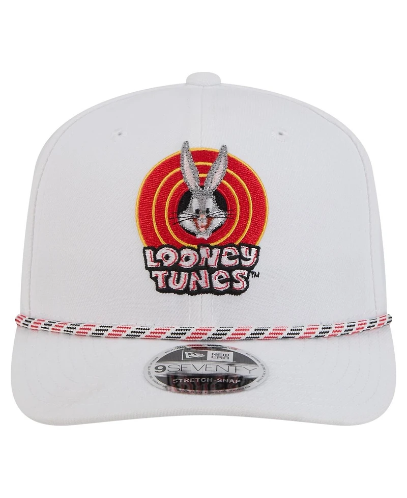 New Era Men's Bugs Bunny White Looney Tunes Rope 9SEVENTY Stretch-Snap Adjustable Hat