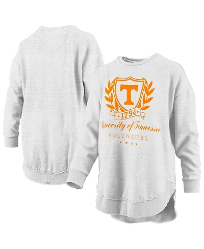 Pressbox Women's Heather Gray Tennessee Volunteers Field Day Melange Poncho Pullover Sweatshirt