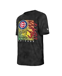 New Era Women's Black Chicago Cubs Sport Classics Enzyme Wash Oversized T-Shirt