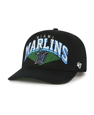 '47 Brand Men's Black Miami Marlins Pomona Hitch Adjustable Hat