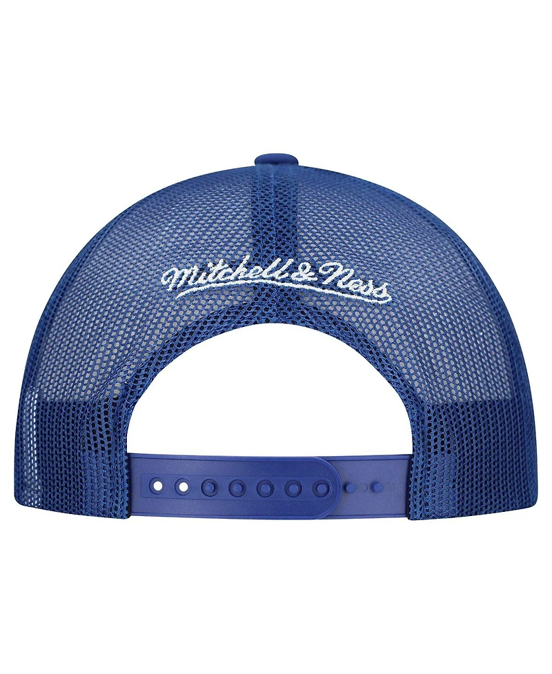 Mitchell & Ness Men's White/Blue Toronto Maple Leaf's Gridlock Trucker Adjustable Hat
