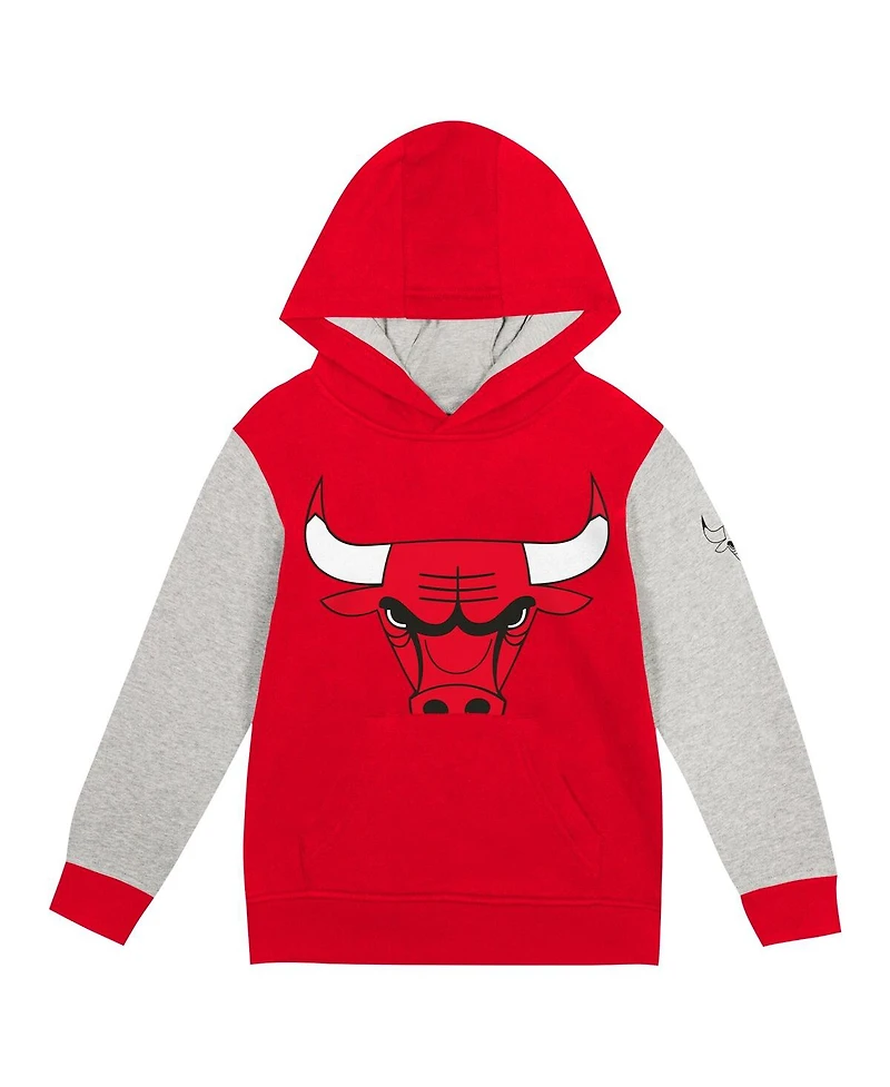 Outerstuff Toddler Red Chicago Bulls Fair Catch Fleece Pullover Hoodie