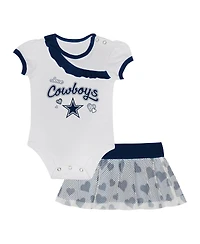 Outerstuff Baby Boys and Girls Dallas Cowboys Love My Team Bodysuit and Skirt Set