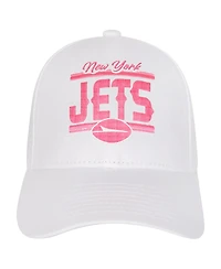 Outerstuff Big Girls New York Jets All White Structured Adjustable Hat