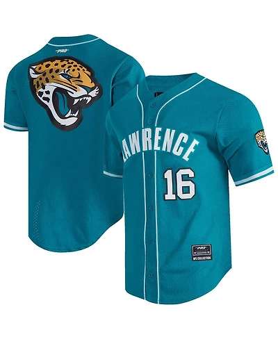 Pro Standard Men's Trevor Lawrence Teal Jacksonville Jaguars Mesh Button-Up Baseball Jersey