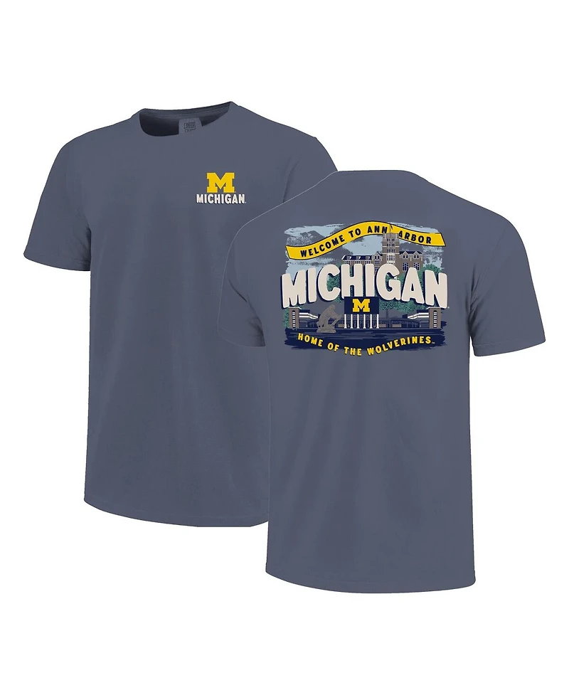 Image One Big Boys and Girls Navy Michigan Wolverines Local Campus Scene T-Shirt