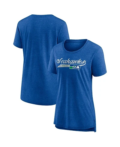 Fanatics Women's Heather Royal Seattle Seahawks Original Play Tri-Blend T-Shirt