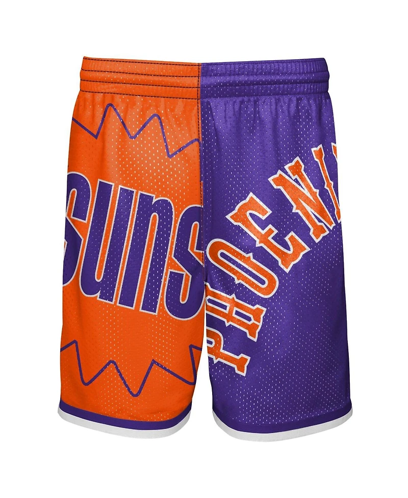 Mitchell & Ness Big Boys and Girls Orange/Purple Phoenix Suns Hardwood Classics Face 5.0 Shorts