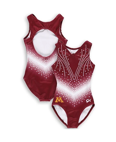 Gk Elite Big Boys and Girls Maroon Minnesota Golden Gophers Replica Leotard