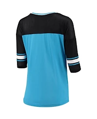 New Era Women's Blue Carolina Panthers Mesh Long Sleeve T-Shirt