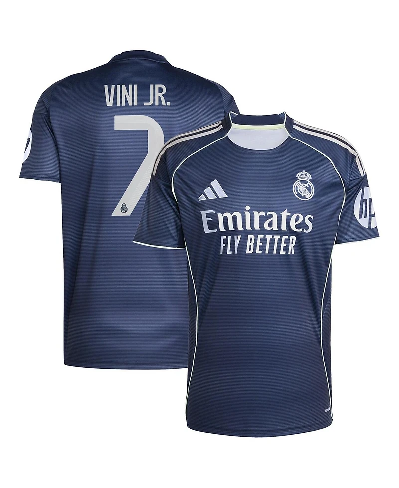 Adidas Men's Vini Jr. Blue Real Madrid 2025/26 Away Replica Player Jersey