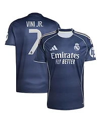 Adidas Men's Vini Jr. Blue Real Madrid 2025/26 Away Replica Player Jersey