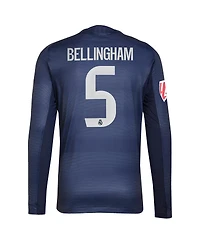 Adidas Men's Jude Bellingham Blue Real Madrid 2025/26 Away Authentic Long Sleeve Player Jersey