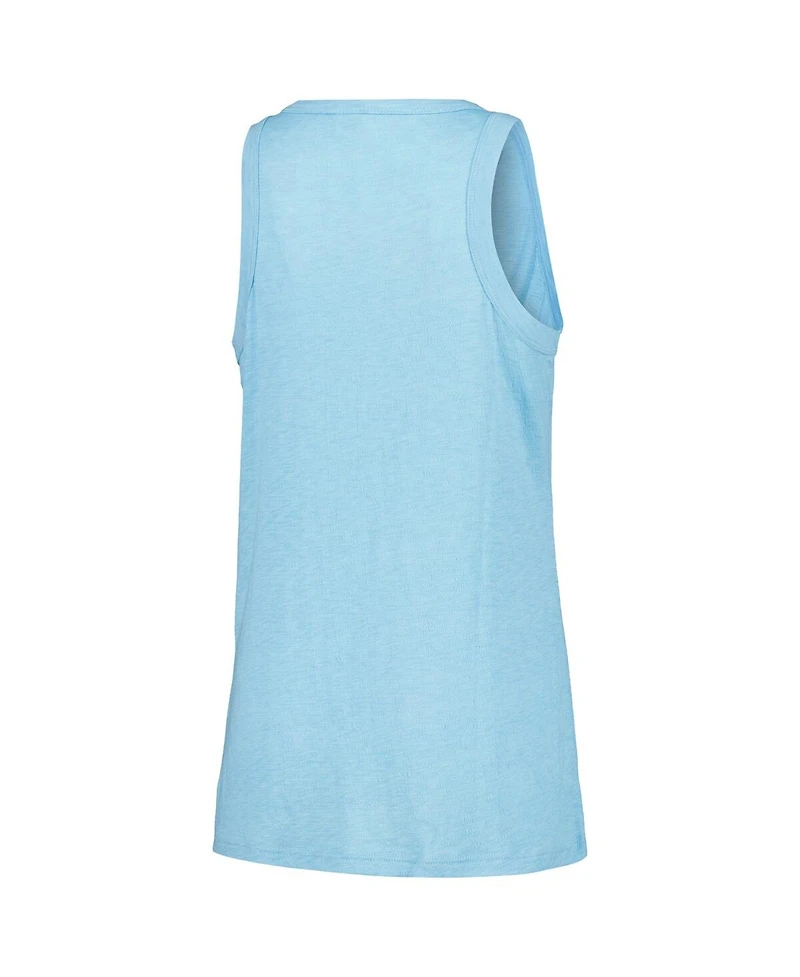Soft As A Grape Women's Light Blue Kansas City Royals Gauze High Neck Tank Top