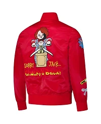 Freeze Max Men's Red Chucky Sorry Jack Satin Full-Zip Jacket