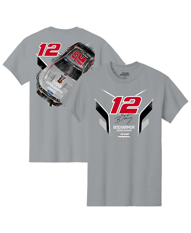 Team Penske Men's Gray Ryan Blaney Body Armor Car T-Shirt