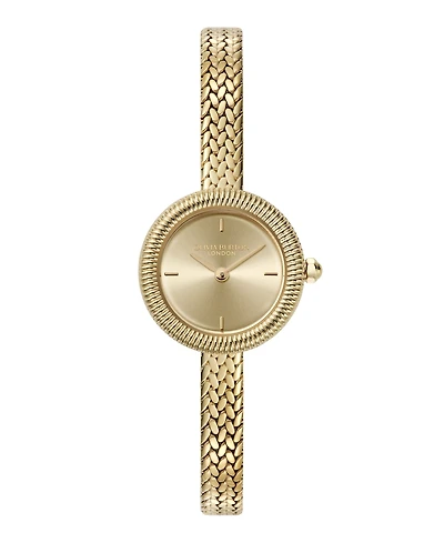 Olivia Burton Women's Finery Gold Tone Stainless Steel Mesh Bracelet Watch, 20mm