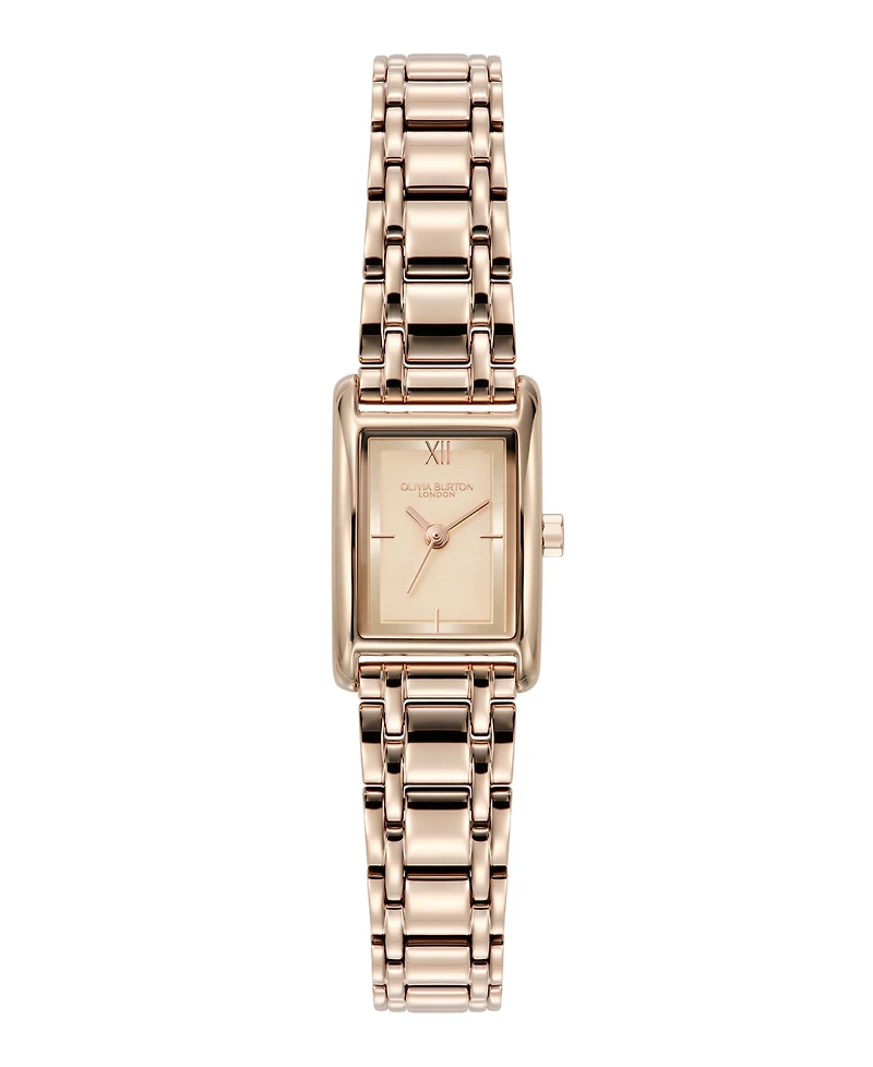 Olivia Burton Women's Mini Grove Rose Gold Tone Stainless Steel Bracelet Watch, 16mm