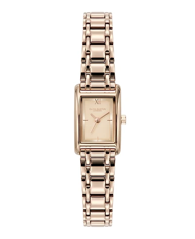 Olivia Burton Women's Mini Grove Rose Gold Tone Stainless Steel Bracelet Watch, 16mm