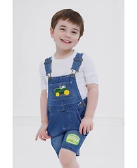 John Deere Little Boys Denim Square Neck Short Overalls