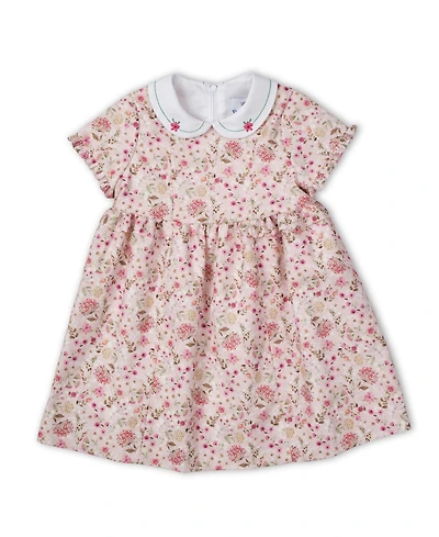 Florence Eiseman Little Girls Floral Dress With Embroidered Collar